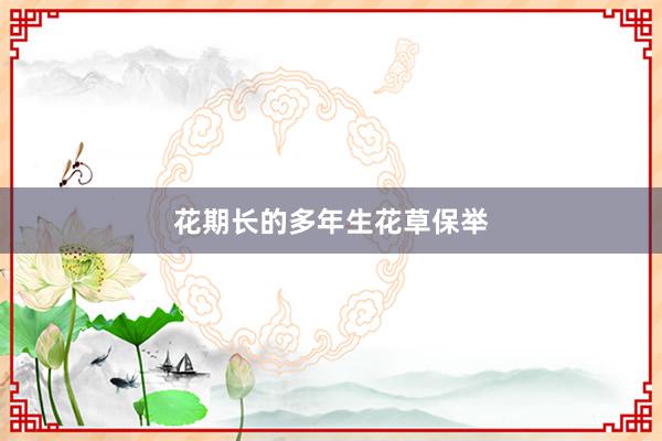 花期长的多年生花草保举